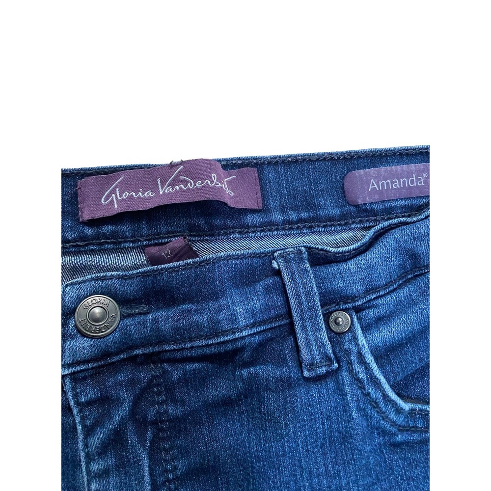 Gloria Vanderbilt Amanda High Rise Tapered‎ Jeans Blue Denim Size 12